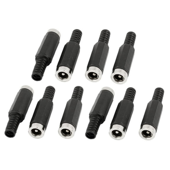 Unique Bargains 10 Pcs 5.5mm x 2.1mm Female Soldering Connector for Audio Video
