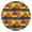 Round Elas, variant on Round Elastic Tablecloth with Tropical Palm Trees Design - 100% Waterproof, Windproof & Fitted Cover for Outdoor Dining, Picnic, Beach (Orange Sunset Aesthetic)