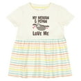 thumbnail image 3 of Inktastic My Memaw and Pepaw Love Me Sloth Girls Baby Dress, 3 of 5