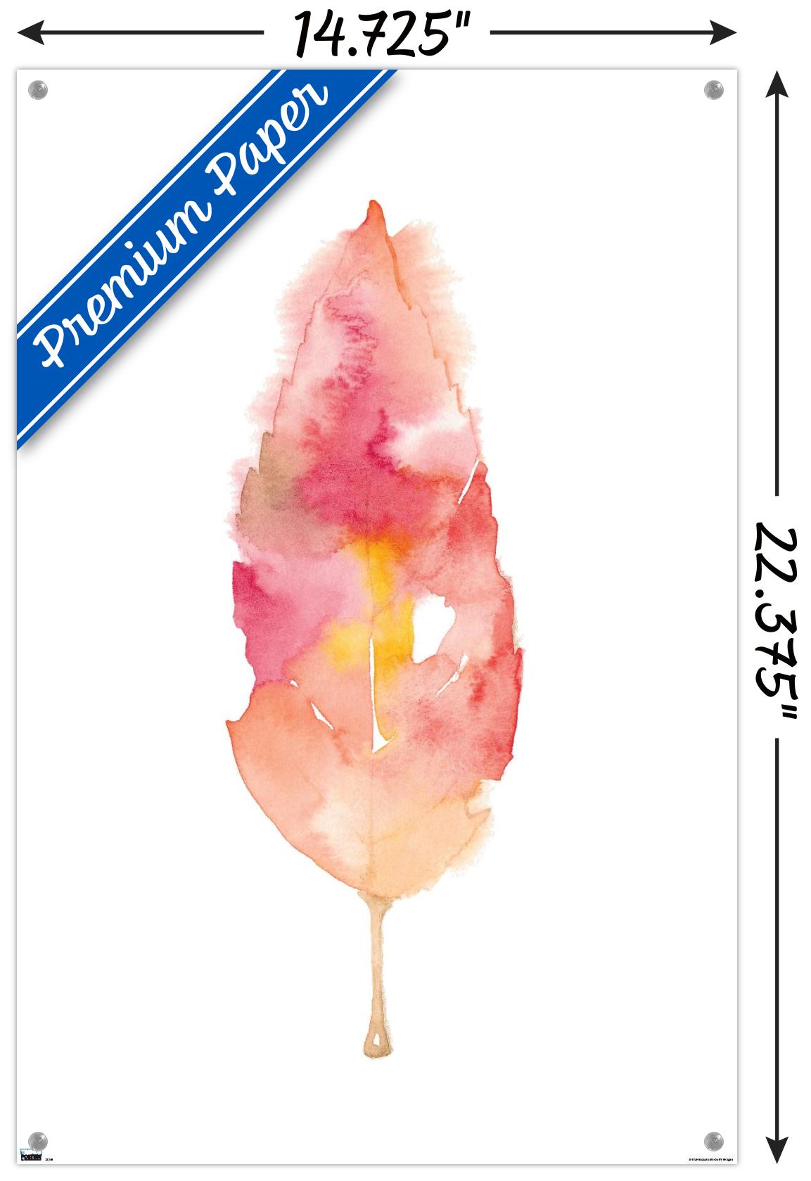 Seasonal Leaf Wall Poster with Push Pins, 14.725" x 22.375"