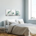 thumbnail image 6 of Visual Art Decor 3 pieces 12x16 inch Framed Canvas Wall Art Clearance Kit Teal Dandelion on Rustic Grey Print 3 Picture Picture Canvas Poster Home Artwork Painting Decoration for Living Room Bedroom, 6 of 11