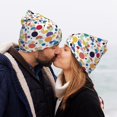 thumbnail image 5 of Yiaed Colorful Spots Print Winter Beanie for Men Women, Fleece Lined Beanie Soft Warm Knit Hat Ski Stocking Cuffed Ca, 5 of 6