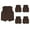 Brown, variant on Kid Volunteer No-Button Child Vest Waistcoat Party Costume Vests 5 Packs-Black-M