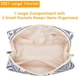 thumbnail image 3 of Cute Makeup Bag Travel Cosmetic Bag Organizer Toiletry Bag Make up Bags with Compartments Pouch Purse for Women & Men, Elephant, 3 of 7