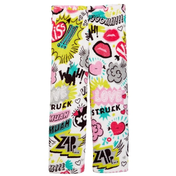 Up Past 8 Big Girls Pajama Pants Plush Female 2T-16, Xo xo, Size: 6