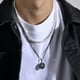 thumbnail image 5 of Colgante de brújula de acero inoxidable con moneda dorada, brújula, collar de hip hop para hombre, joyería, 5 of 5