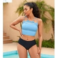 thumbnail image 6 of Attraco Womens Padded Mesh Bikini Top Swimsuit Top Only Crop Top Adjustable Straps Swim Top, 6 of 6