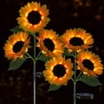 thumbnail image 4 of Outdoor Solar Sunflower Lights,Upgraded Led Solar Garden Lights With Real Looking Flowers Waterproof Solar Solar Decorative Stake Lights for Landscape Yard Patio Lawn Gifts for Women Mom, 4 of 8