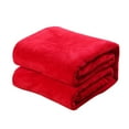thumbnail image 3 of Raindrops Super Warm Red Flannel Bedding Fleece Blanket with Fine Needle Stitching, 3 of 6