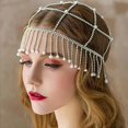 thumbnail image 3 of Banda para el cabello con perlas de estilo bohemio clásico de moda, accesorios para el cabello con diamantes de imitación de estilo étnico, 3 of 3