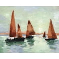 thumbnail image 2 of Harper, Ethan 18x15 Gold Ornate Wood Framed with Double Matting Museum Art Print Titled - Sunset Harbor II, 2 of 4