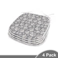 thumbnail image 2 of Leaf Print Dining Chair Pad, Maple Tree Leaves with Earthy Tones Monochrome Fall Season, Water Resistant Pillow with Straps for Kitchen Seats, 4 Pieces Set, Pale Taupe Pearl, by Ambesonne, 2 of 5