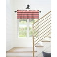 thumbnail image 6 of Kitchen Cafe Valance Curtain for Small Windows,Classic Red and White Stripes Rod Pocket Short Valances Christmas Classic Stripe Window Treatment Panel for Living Room/Bedroom/Bathroom,42x18in, 6 of 9