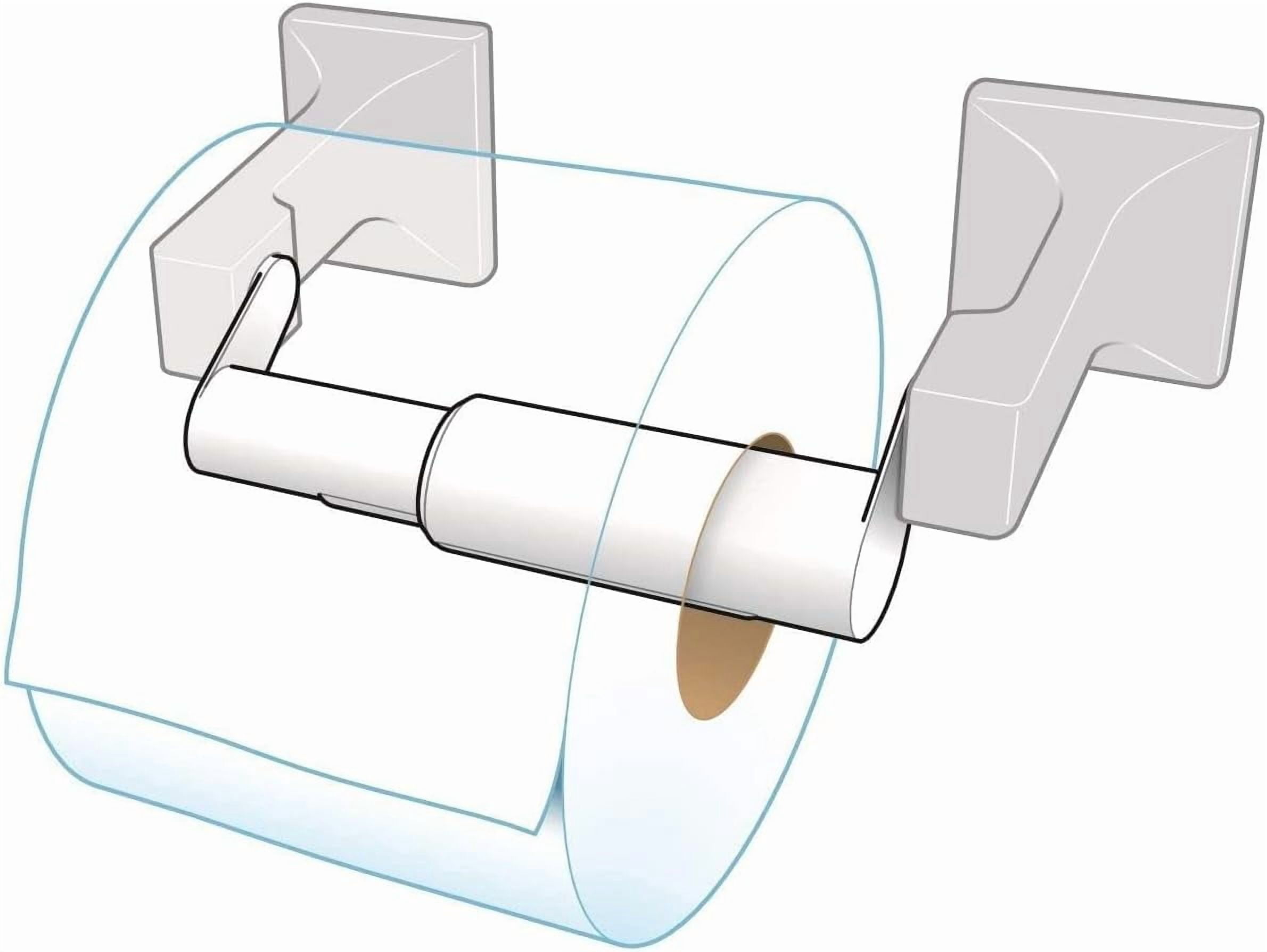 RGHJAR-Stainless Steel Standard Extender - Modern Look Metal Toilet Paper Holder Spring-Loaded Replacement Spindle for Bigger Rolls Fits Standard Fixtures