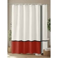 thumbnail image 4 of Shower Curtains for Bathroom-72"x84", Geometric Abstract Minimalist Splicing Art Waterproof Bath Curtain Grommet Shower Curtain Set with Hooks, Line Black Stripe Color Block Washable Bath Accessories, 4 of 6