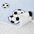 thumbnail image 5 of meiyoeat Honeycomb Letter Bed Spread Queen for Boys, Kawaii Football Print Queen Coverlet Set, 3 Pieces, 1 Comforter and 2 Pillowcases, 5 of 7