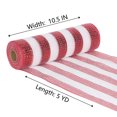 thumbnail image 2 of Holiday Time  10.5 inch x 5 Yards Poly Mesh With Metallic, Red & White Stripe, 2 of 4