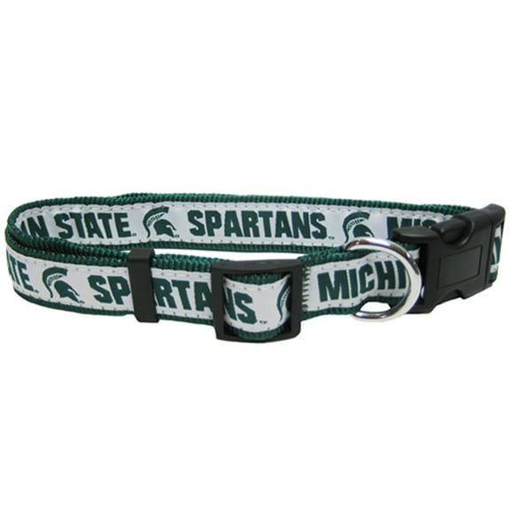 Pets First College Michigan State Spartans Pet Collar, 3 Sizes Available, Sports Fan Dog Collar - Medium
