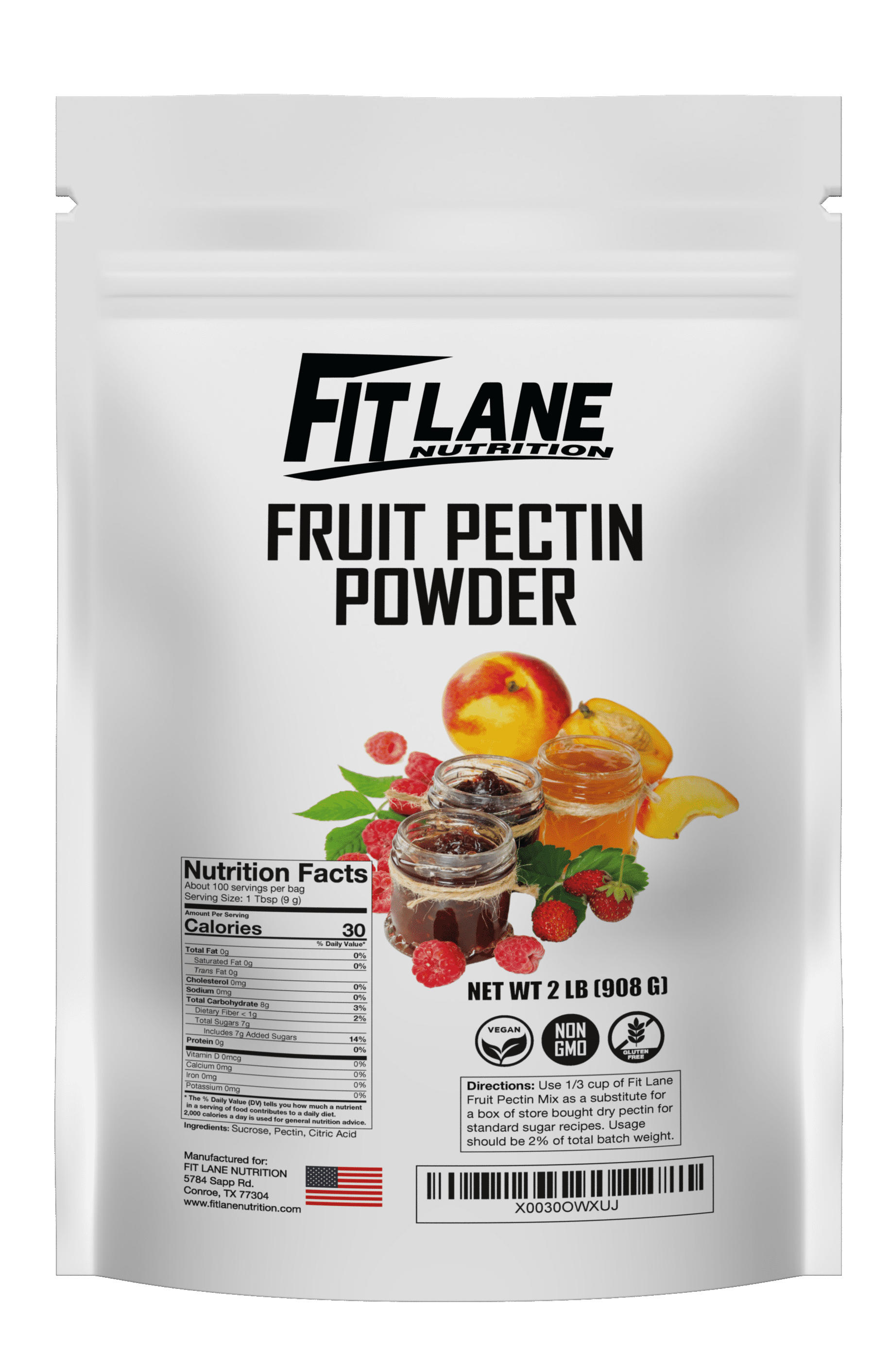 Fruit Pectin Powder for Jams and Jellies 2 lb. Premium Bulk Powder by