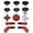 Red, variant on 13 in 1 Accessories for Xbox Controller Elite Series 2 Core (Red) - Metal Replacement Mod Parts 6 Thumbsticks, 4 Paddles, 2 D-Pads Compatible with Xbox Elite Wireless Controller Series 2