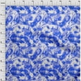 thumbnail image 3 of oneOone Polyester Lycra Blue Fabric Florals Quilting Supplies Print Sewing Fabric By The Yard 56 Inch Wide, 3 of 4