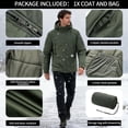 thumbnail image 3 of TRGPSG Men's Insulated Winter Puffer Jacket, Waterproof Windproof Hooded Snow Coat, 3 of 6