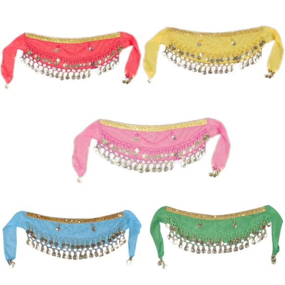 Belly dance scarf coin hip scarf belly dance wrap waist wrap scarf belly skirt wrap