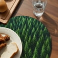 thumbnail image 4 of Round Placemats Green Forest 15 inch Set of 2 Table Mats for Dining Table Pink Trees Forest Heat Resistant Non-Slip Kitchen & Home Decorative Place Mat Set, 4 of 8