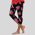 thumbnail image 4 of UAYOTSE Women's Christmas Halloween Leggings High Waisted Workout Pants Tummy Control Santa Claus Print Gym Legging Tights(S,C653-Black), 4 of 5