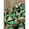 thumbnail image 5 of JBEELATE Infant Kids Baby Girl 2Pcs Clothes Set Sleeveless Letter Printed High Neck Halter Tops with Camouflage Long Pants, 5 of 6