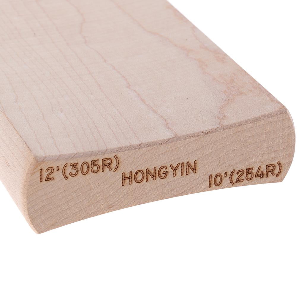 LeeQinersw Maple Radius Sanding Block for Guitar Fretboard Fret Leveling Tool 12\'\'/10\'\' 12-10
