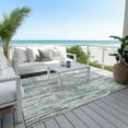 thumbnail image 6 of Addison Rugs Chantille Indoor/Outdoor Transitional Stripes Teal Washable Rectangle Rug, 9' x 12', 6 of 6