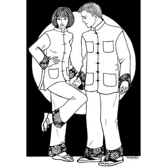 Folkwear #145 Chinese Pajamas Jacket Pants Trousers China Asian Traditional Sewing Pattern (Pattern Only) folkwear145
