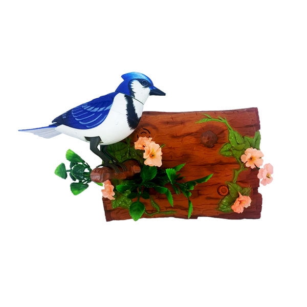 Motion Sensor Dancing Chirping Bird Blue Jay Horizontal Walmart Com Walmart Com
