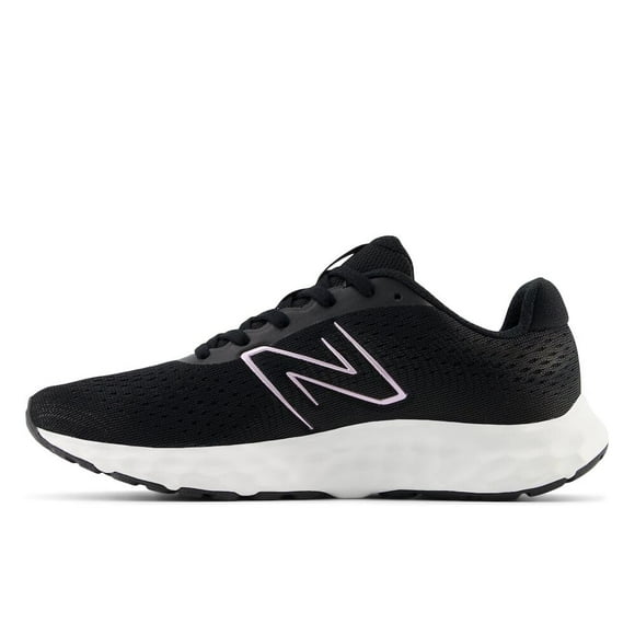New Balance Women's 520v8 Running Shoe, Black/Pink Metallic/White, 8 Wide