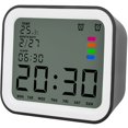 thumbnail image 1 of Reloj despertador, despertador multifuncional con despertador, calendario, termómetro, función de luz de fondo y visualización de la hora, 1 of 5