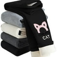 thumbnail image 4 of EnJoCho Girls Thermal Fleec𝖾 Lined Leggings Warm Winter Skinny Thick Tights Pants for Kids Toddler Baby Comfortable Soft 𝖲tretchy Cozy Everyday Loung𝖾 Play Home Plush, 4 of 8