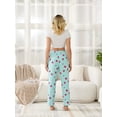 thumbnail image 3 of EK4YDNDS Womens Flannel Pajama Pants, 100% Cotton Plaid Lounge PJ Bottoms with Pockets,(Light Blue Heart,XL), 3 of 5