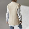thumbnail image 5 of RMGVDSD Women's Solid Color Sweater Vest Loose V Neck Cute Sleeveless Knitted Casual Pullover Tops Outerwear Classic Casual Fall Sweaters /Beige, 5 of 7