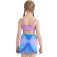 thumbnail image 4 of Ardorlove Girls Swimsuit 3 Pcs Tropical Print Bathing Suits Swimwear Cover Up Skirt Kids Teen Bathing Suit 7-16 Years, 4 of 9