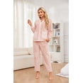 thumbnail image 3 of U2SKIIN Womens Fleece Cute Pajama Set, Soft Warm Pjs for Women 2 Piece Fluffy Sleepwear Plush Pajamas Button Down（Light Pink，2XL）, 3 of 5