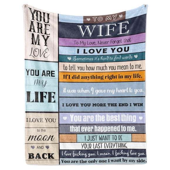 LHSHID Gifts for Wife Blanket Gifts for Wife from Husband for Wife Best Wife Gifts Wife Birthday Gift Ideas Romantic Gifts for Her 60x80in