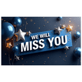 thumbnail image 6 of Blue Watercolor Background Banner with Balloons Stars and the Text We Will Miss You Farewell Party Decorations Photography Props Party Supplies Decor Backdrop, 6 of 8
