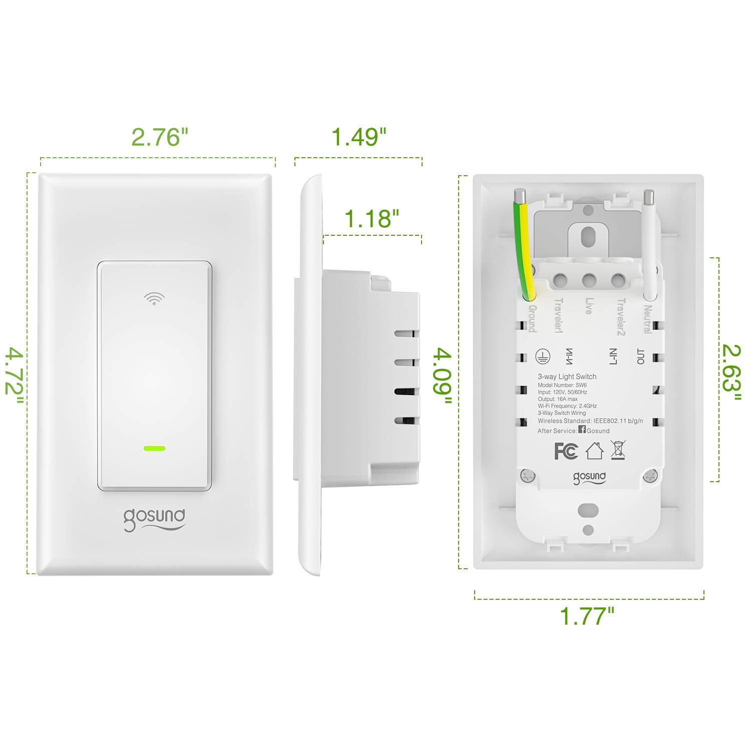 Interruptor Inteligente Gosund Smart Switch Luz Wifi Funciona con
