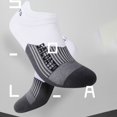 thumbnail image 2 of 5 Pairs Anti-Sweat Unisex Sport Socks Low Cut Ankle Socks Women Men Short Tube Breathable Socks Outdoor Running Basketball Soccer Sports Socks,White, 2 of 12