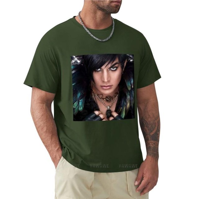 Camisetas de algodón para hombre camisas gráficas de Adam Lambert camisetas gráficas cortas