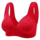 thumbnail image 2 of ICHUANYI Clearance Women's Plus Size Bra,Casual Sexy Lace Front Button Shaping Cup Shoulder Strap Underwire Bra Plus Size Extra-Elastic Wirefree(Red, L) Ichuanyi Ichuanyi, 2 of 5