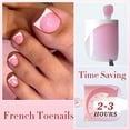 thumbnail image 4 of 150pc French Tip Press On Toenails with Glue Tabs, Square Acrylic Fake Toenails for Women, 4 of 4