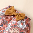 thumbnail image 4 of Emy Dola Baby Girl Clothes Newborn Infant Outfits Ruffle Ribbed Romper + Floral Pants + Headband Sets for Girls 3pcs, 4 of 9