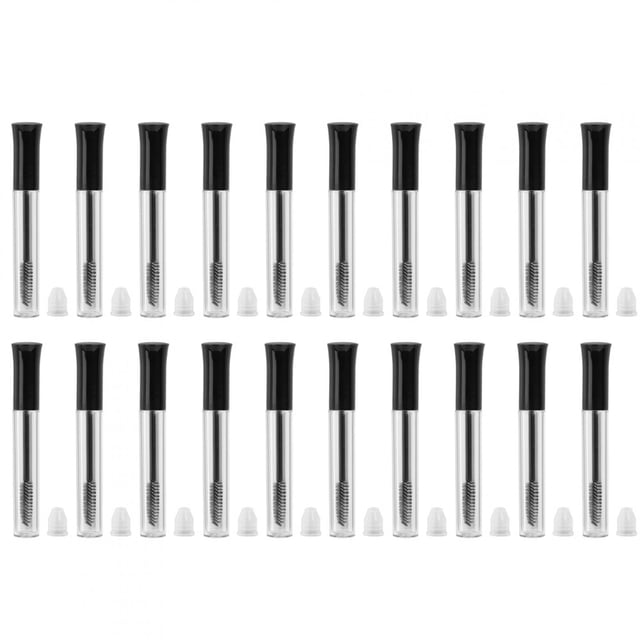 Lojalitet 20 piezas 5 ml tubo de máscara vacío rellenable crecimiento de pestañas líquido botella contenedor herramienta cosmética